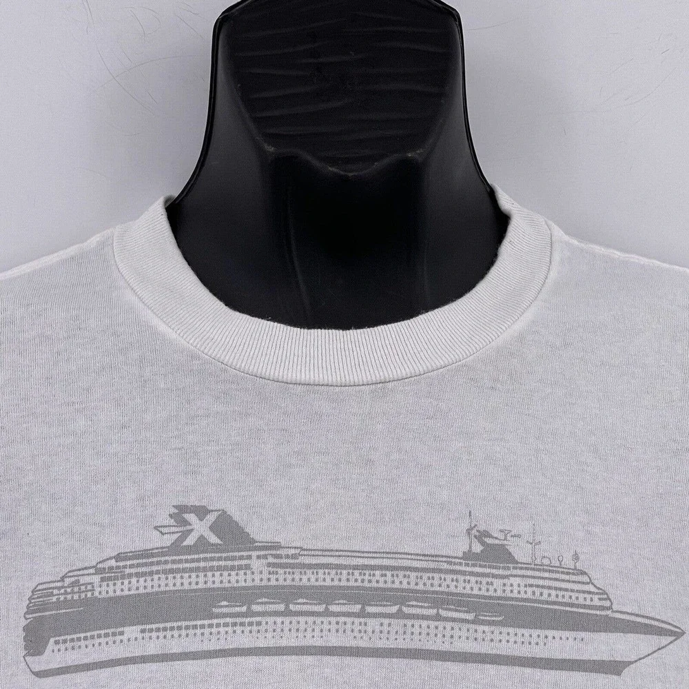 Mercury Celebrity Cruises T Shirt White Crew Neck Short Sleeves Delta Sz L Mens - Picture 5 of 7